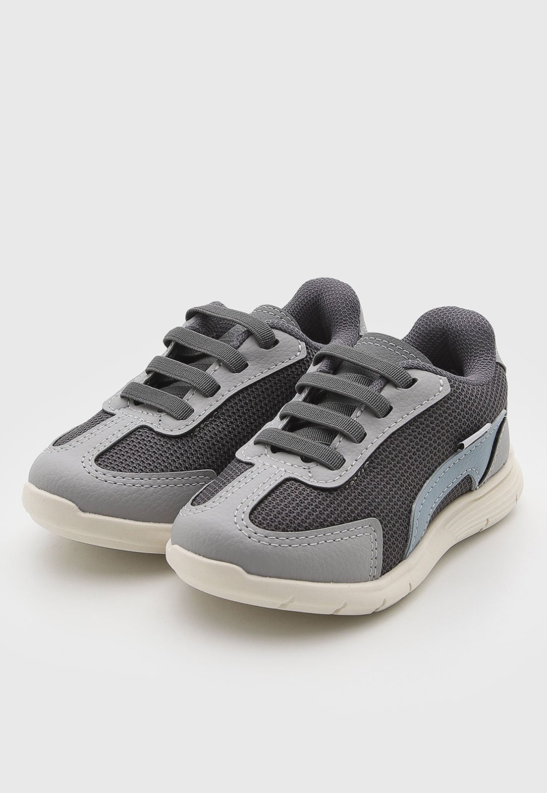 Infantil - Tênis Klin Casual Cano Baixo Cinza