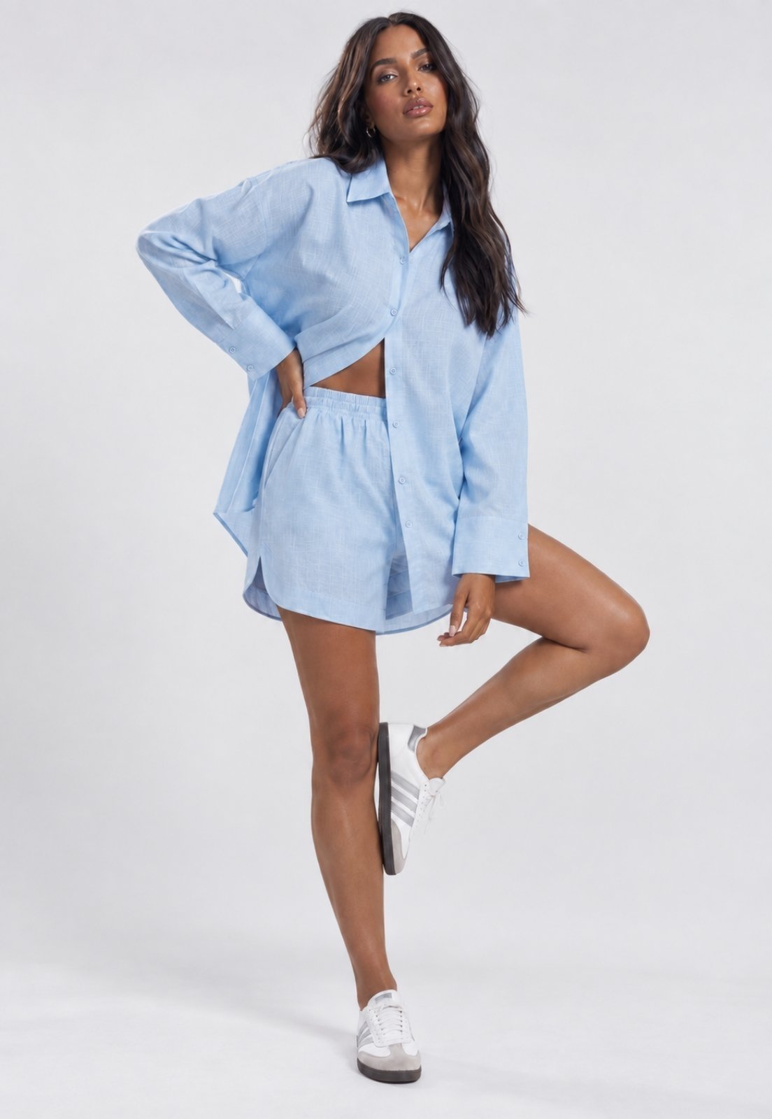 Conjunto de Camisa e Short Salvatore Azul