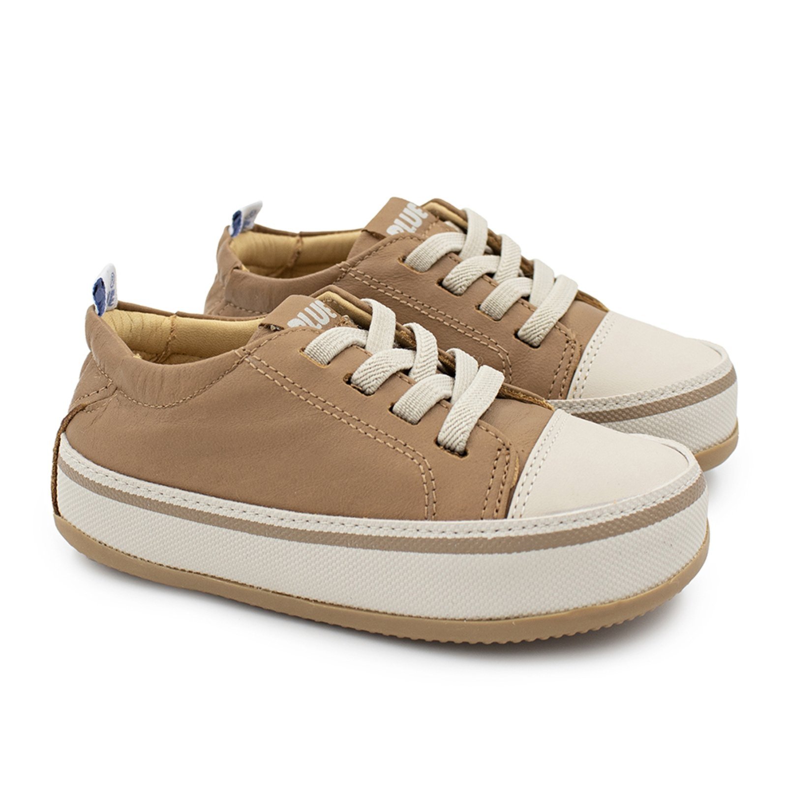 Vista 2 Infantil - Tênis Menino Blue Colorido Couro Capuccino Blue Infantis caramelo blue Blue Infantis caramelo blue