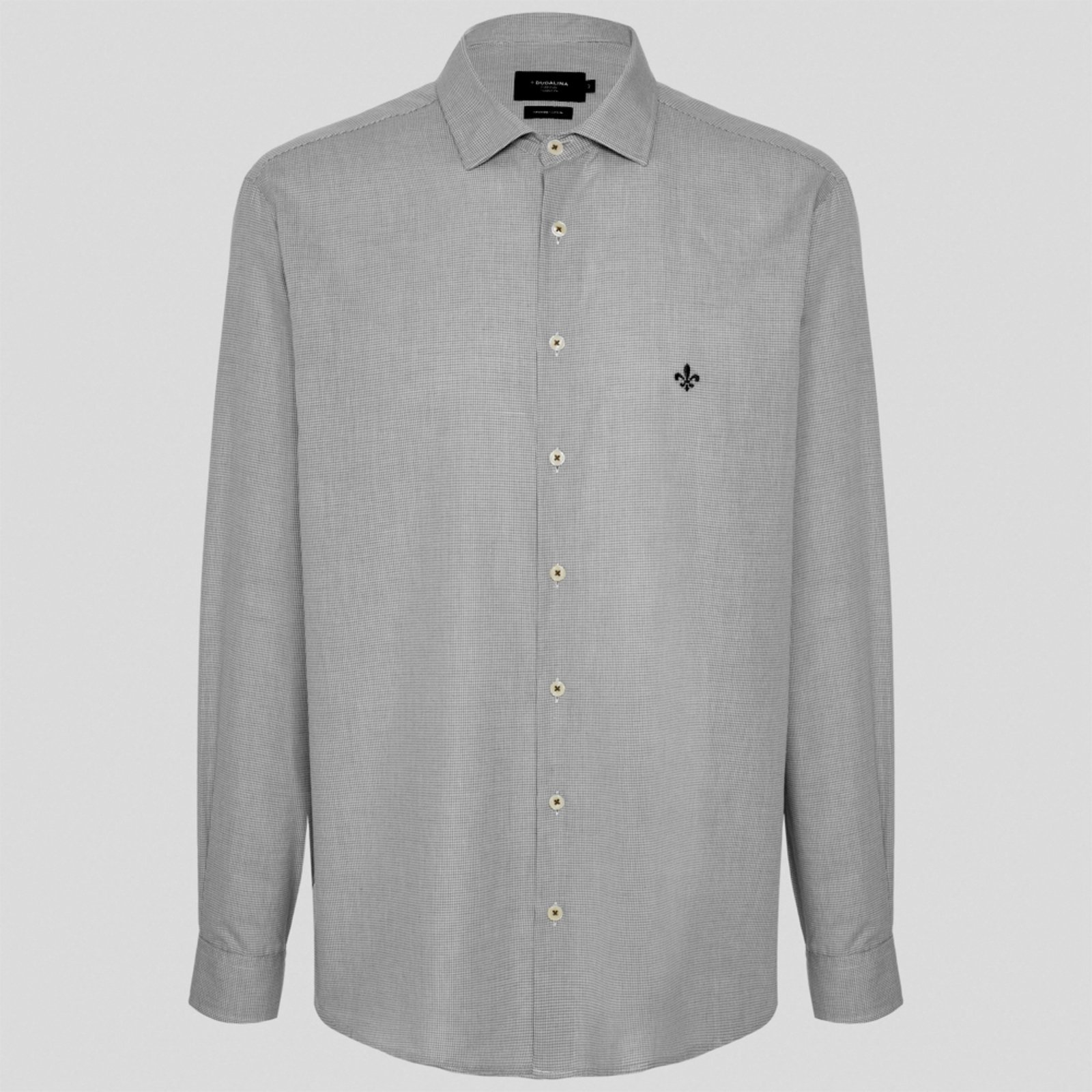 Camisa Slim Dudalina Micro Vichy Ve26 Preto Masculino