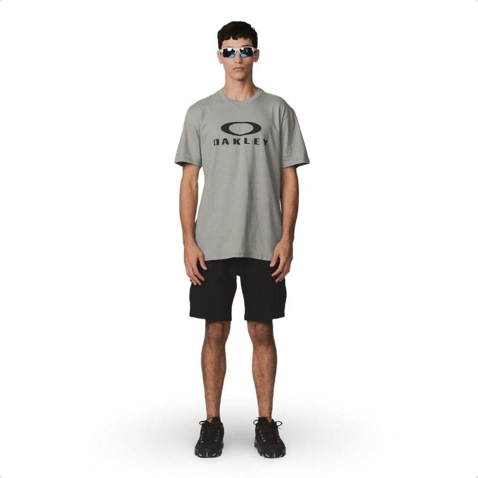 Camiseta Oakley Masculina O-Bark Ss Tee Casual Cinza