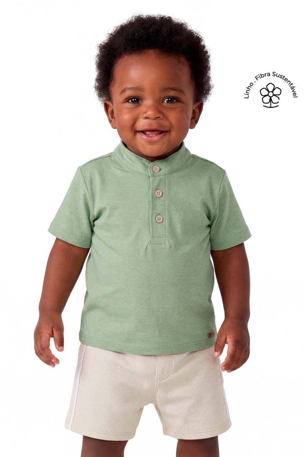 Infantil - Conjunto Menino Gola Padre Colorittá Verde