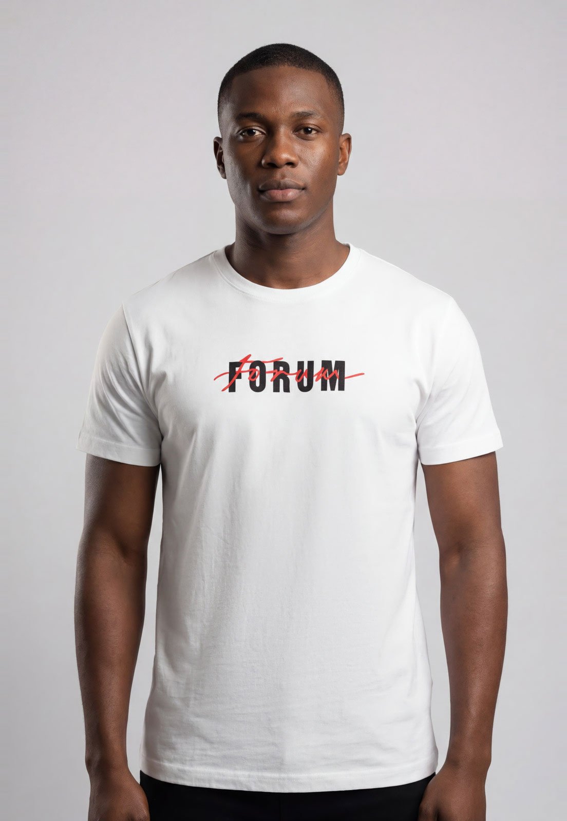 Camiseta Masculina Forum Estampa Logo Branca