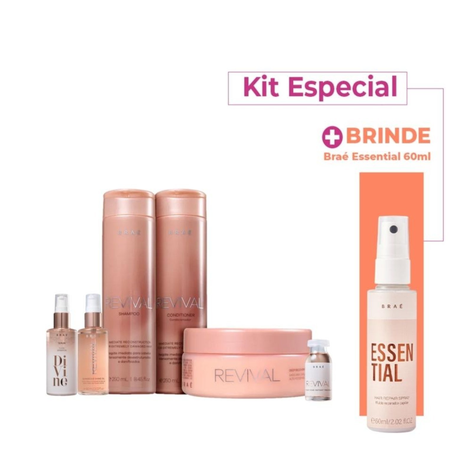 Kit Brae Revival Reconstrucao e Reparacao Especial (6 Produtos)