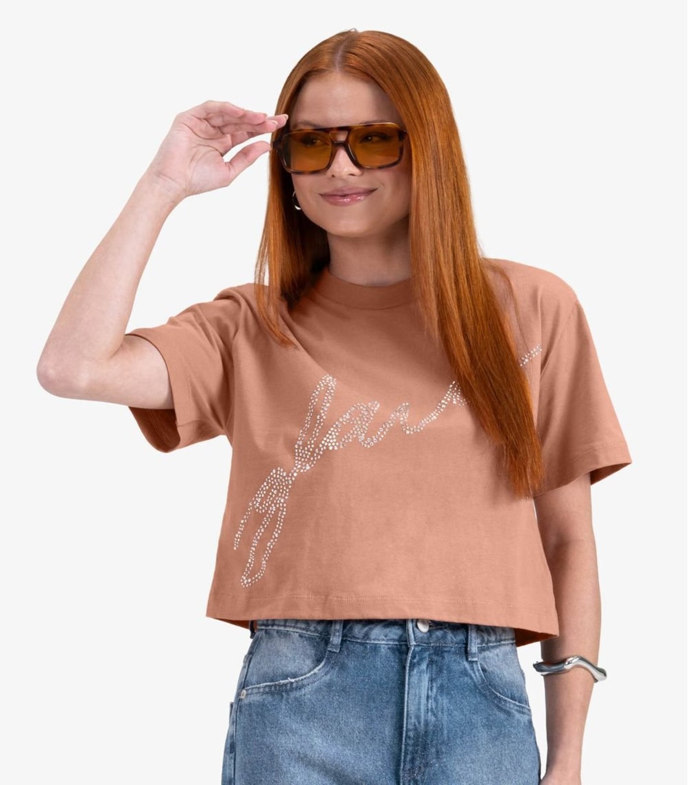 Vista 3 Infantil - T- Shirt Juvenil Manga Curta em Meia Malha Minty branco MINTY branco