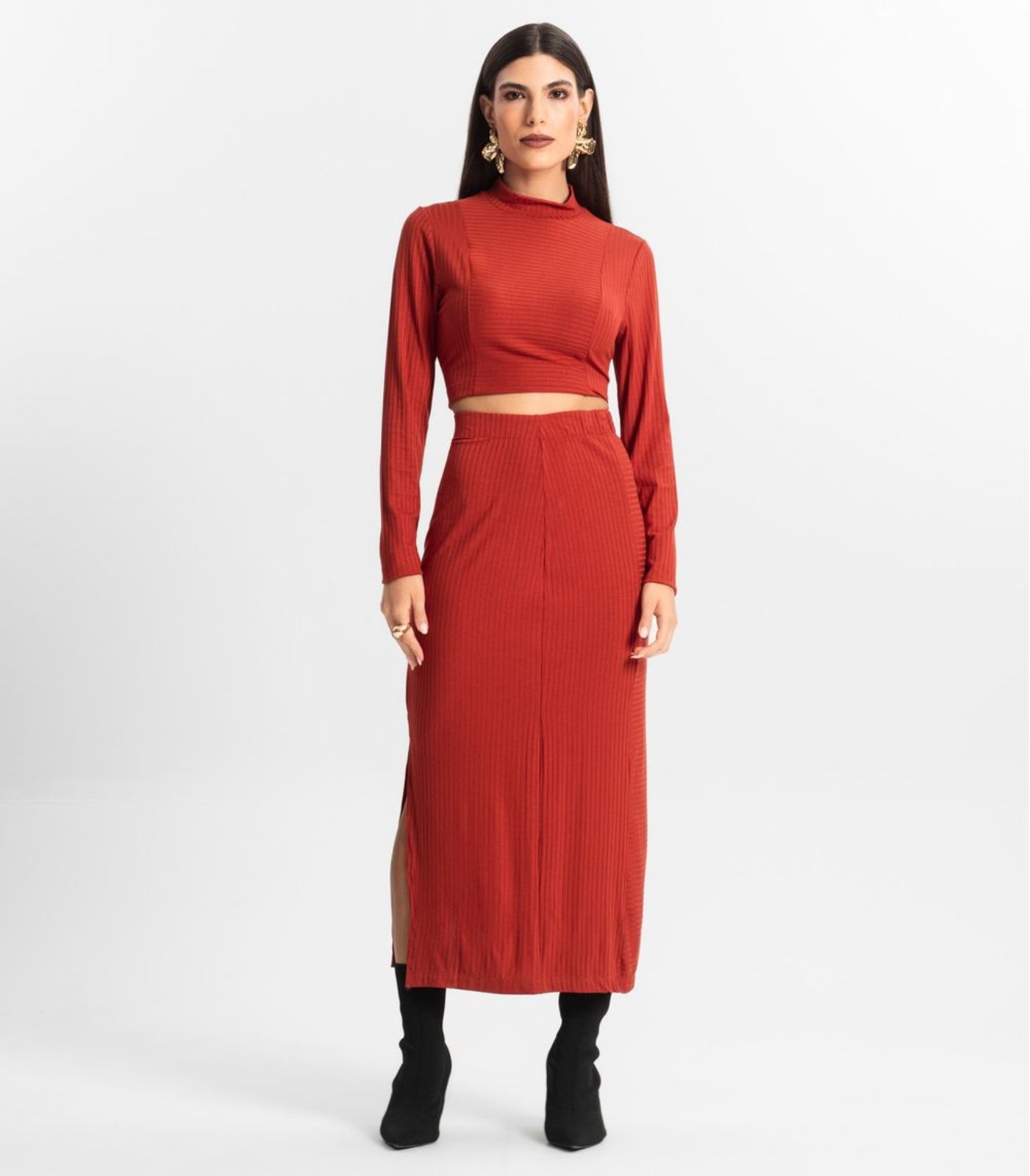 Conjunto de Blusa Com Saia Endless Vermelho