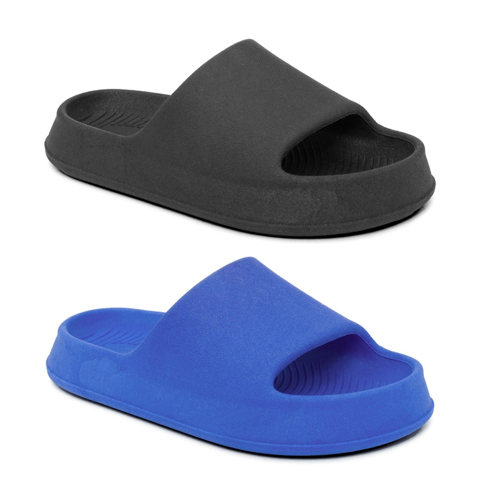 Vista 2 Infantil - Kit 2 Pares de Chinelo Nuvem Masculino Para Menino Funfy Leve e Confortável azul Funfy azul