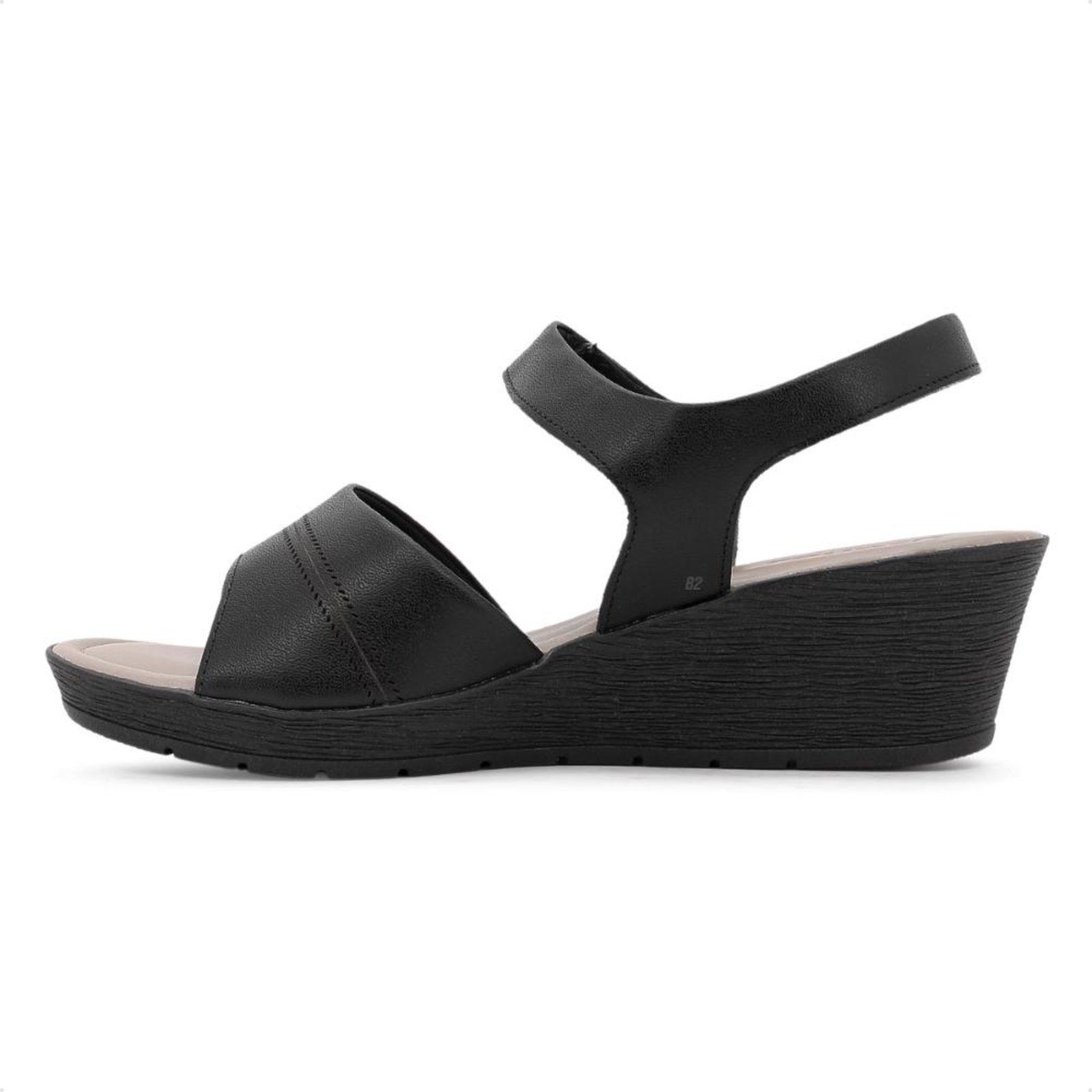 Vista 3 Sandália Usaflex Salto Plataforma Laser Feminina preto Usaflex preto