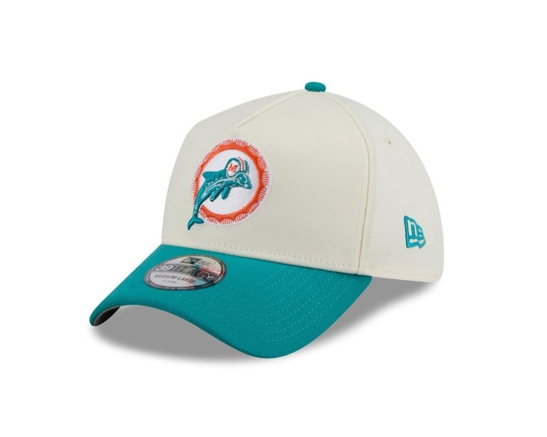 Bone New Era 39THIRTY A-Frame Miami Dolphins