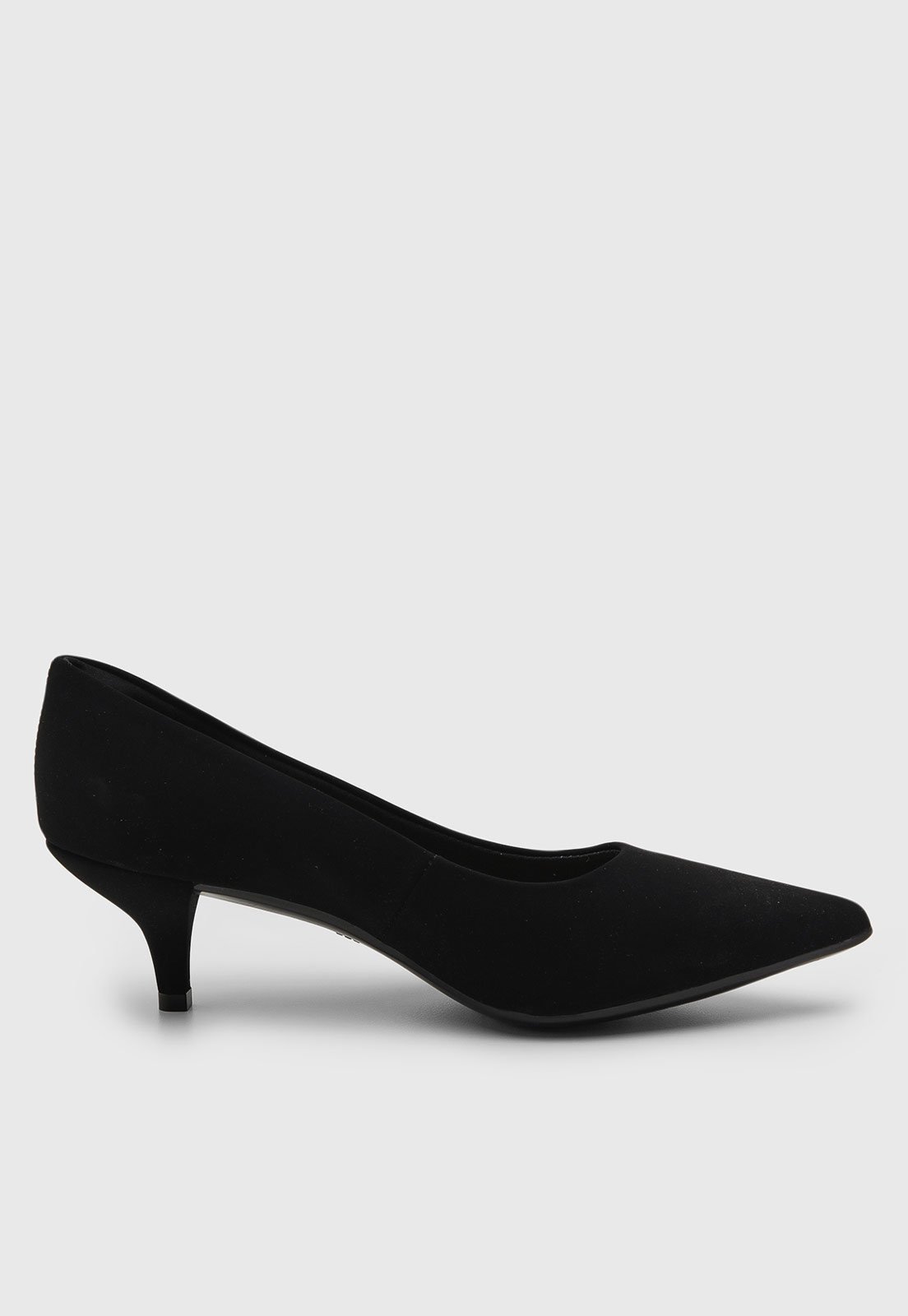 Vista 3 Scarpin Feminino VIA UNO Salto Taça Bico Fino preto VIA UNO preto