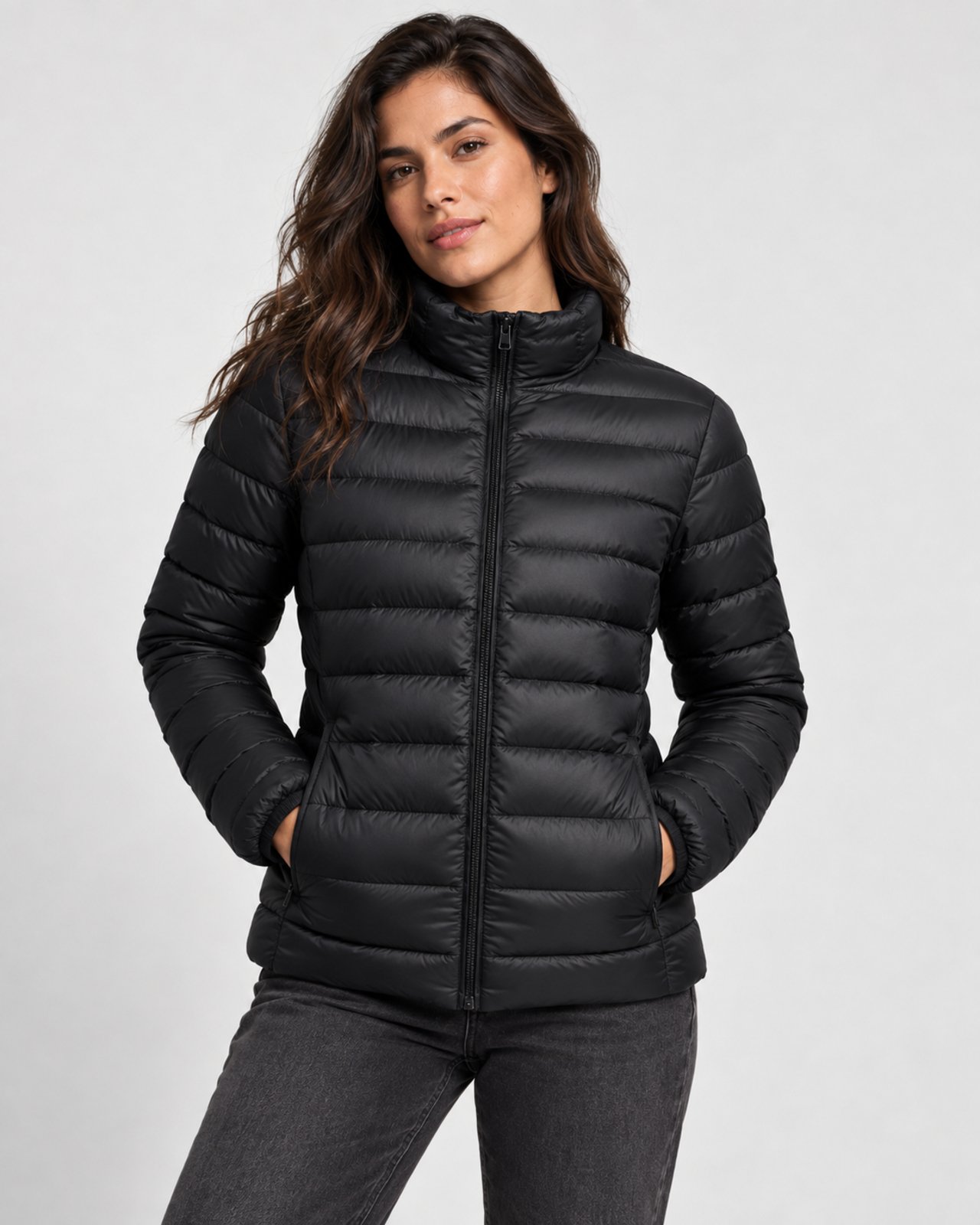 Jaqueta Bobojaco Slim Fitness Touca Removível Inverno Preta