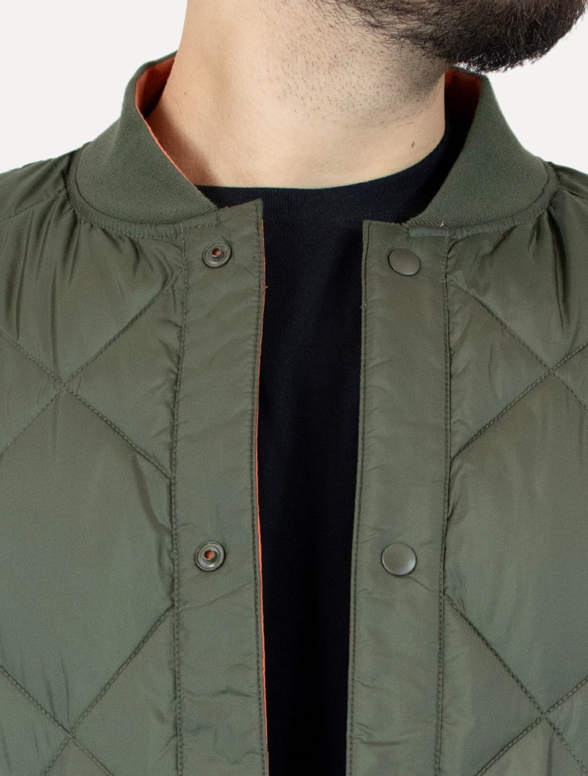 Vista 3 Jaqueta Calvin Klein Jeans Dupla Face Bomber Reversivel verde oliva Calvin Klein verde oliva