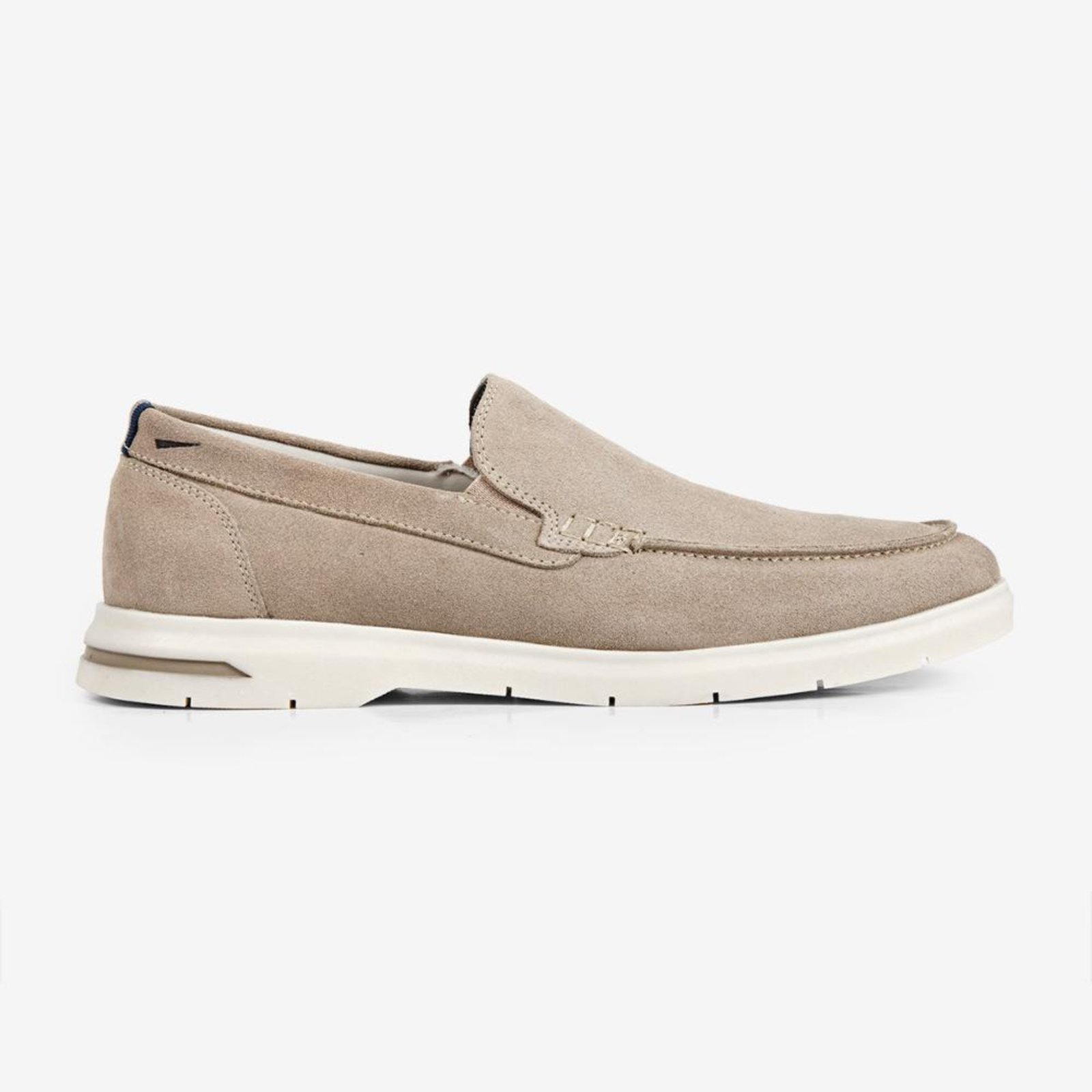 Loafer de Camurça Ferracini Malta Plus Moderno Bege Bege