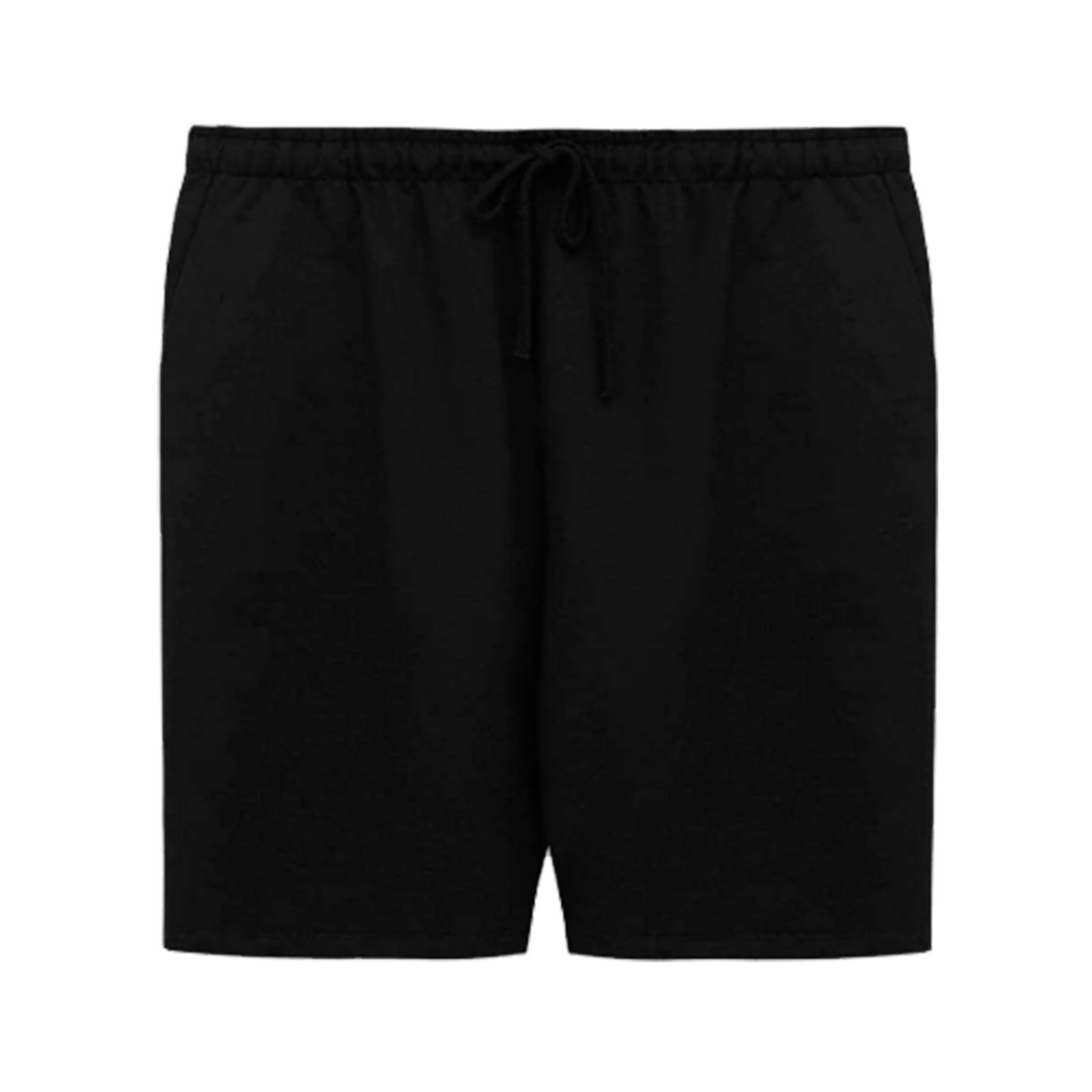 Bermuda De Moletom Masculino Plus Size W2 Casual Versátil E Resistente Ao Desgaste Preto