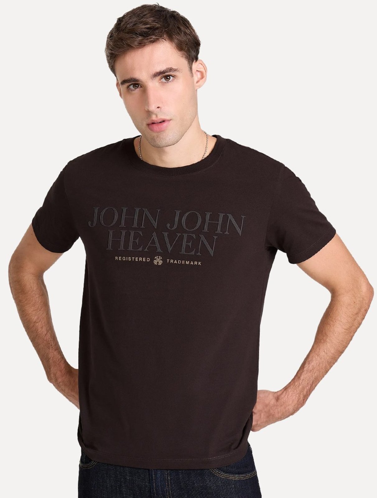 Camiseta John John Masculina Slim Fit Shape Marrom