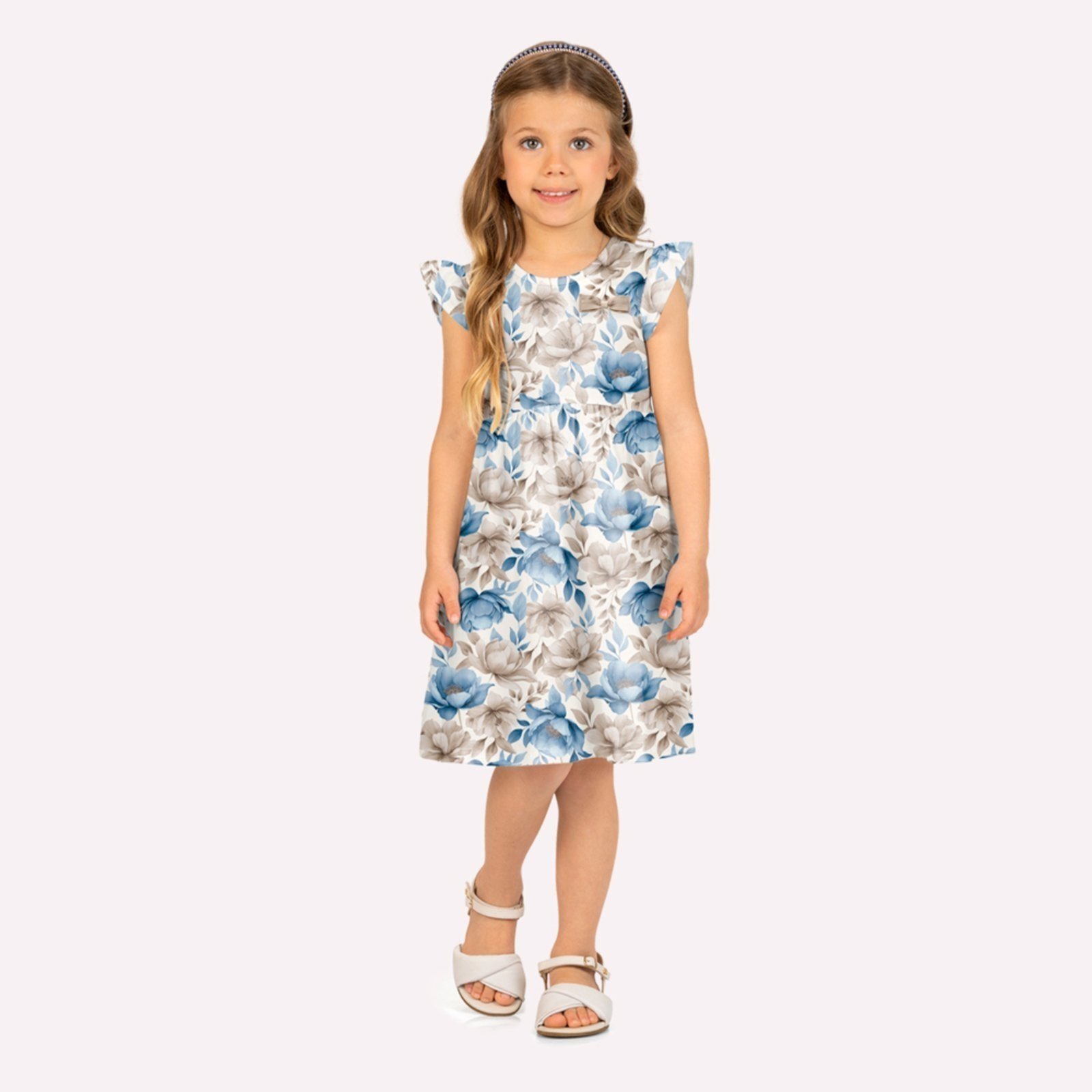 Infantil - Vestido Menina em Cotton Milon