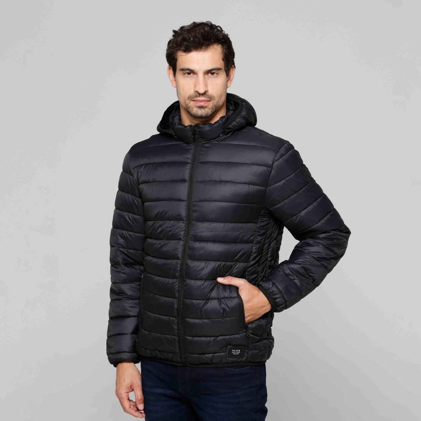 Jaqueta Masculina Puffer Super Leve Preta VLCS