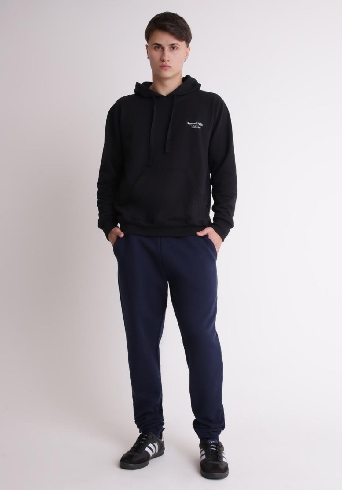 Calça básica moletom jogger azul marinho