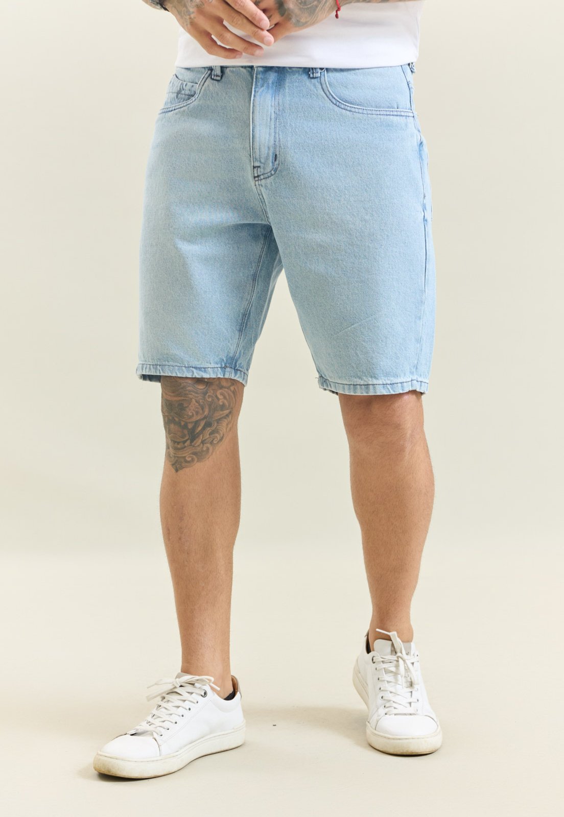 Bermuda Jeans Masculina Lavagem Clara Five Pockets Dialogo