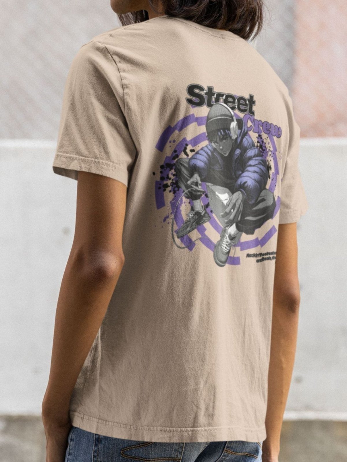 Vista 3 Camiseta Masculina GuGi Hip Hop Street Crew Caqui cáqui caqui Gugi cáqui caqui