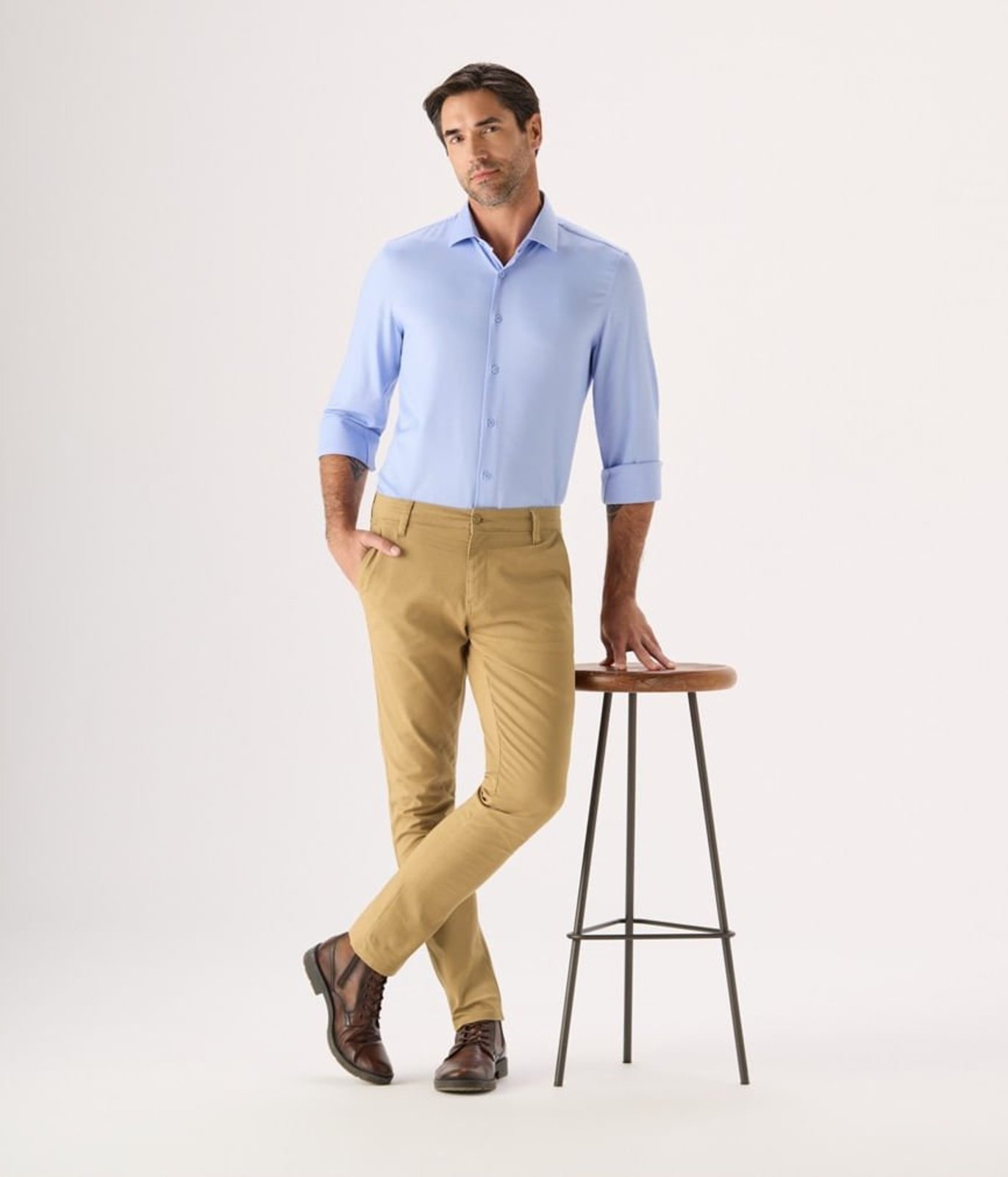 Calca Chino Makenji Masculina Camel