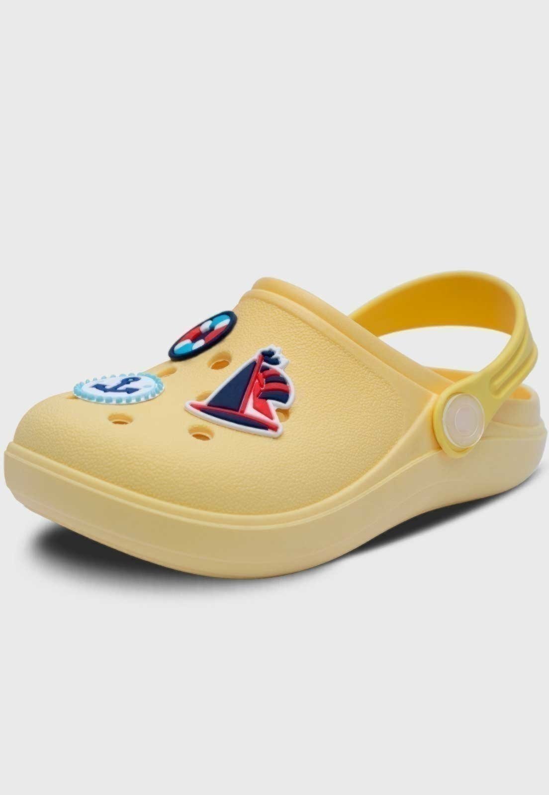 Infantil – Babuche Pópidi Marinheiro Amarelo