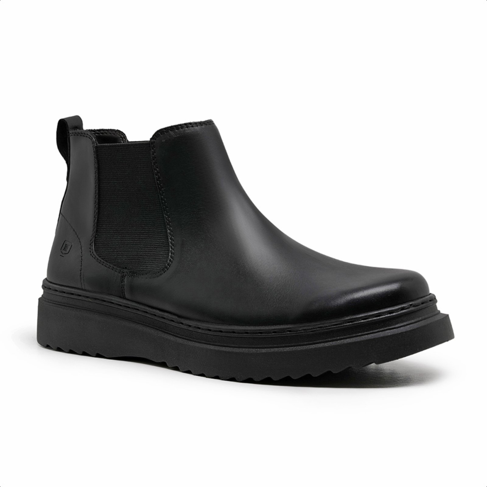 Bota Chelsea Casual Masculina Malbork Couro Preto 2505_00P
