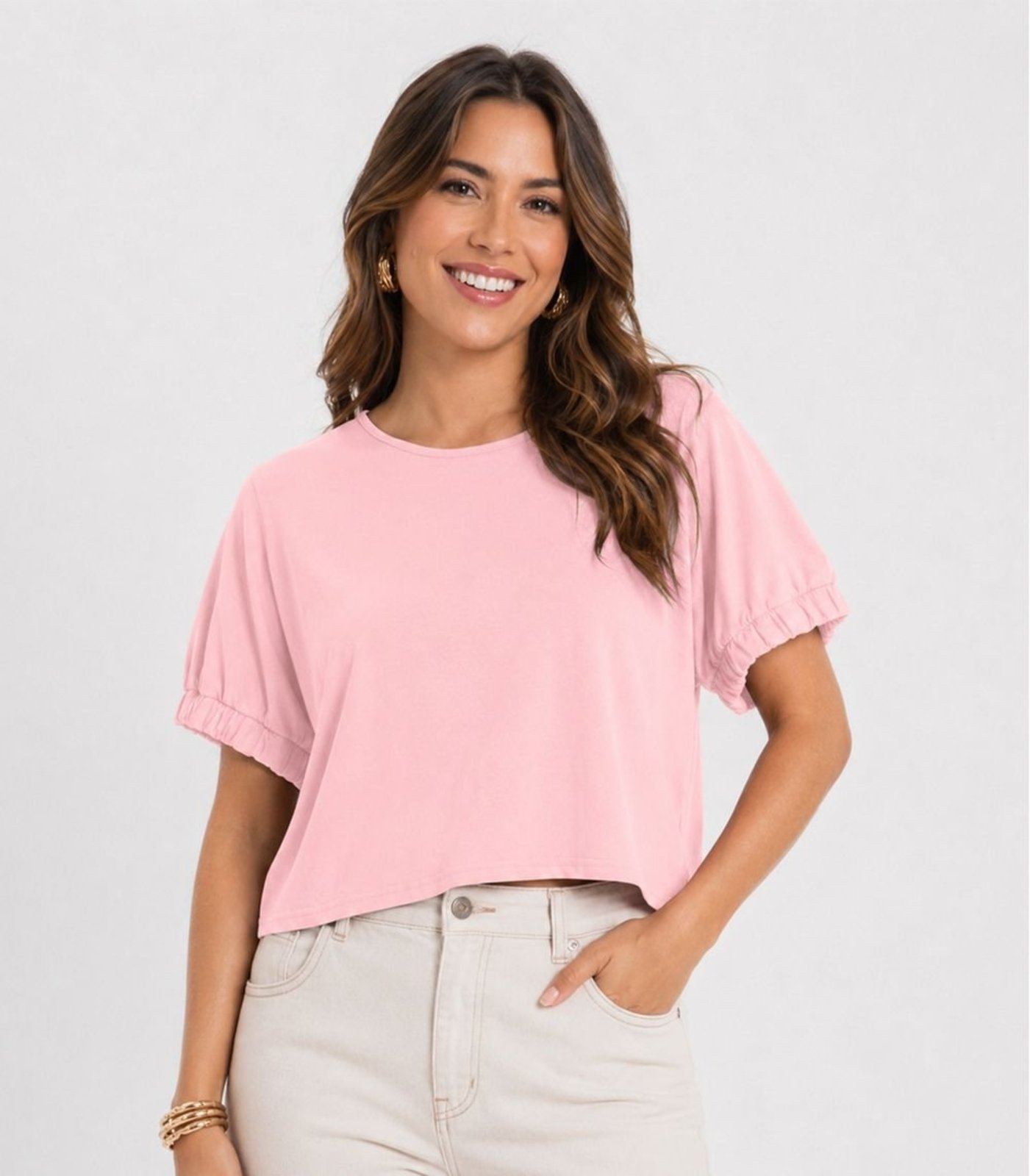 Blusa Feminina Viscose Infinita Cor Rosa
