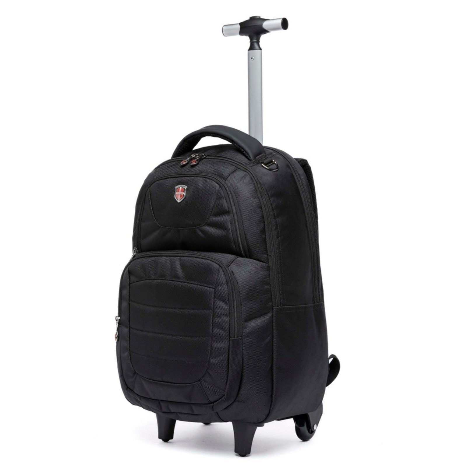 Mochila Masculina Rodinhas Antifurto Executiva Notebook 360° Cor Preto Desenho Do Tecido Liso Preto B