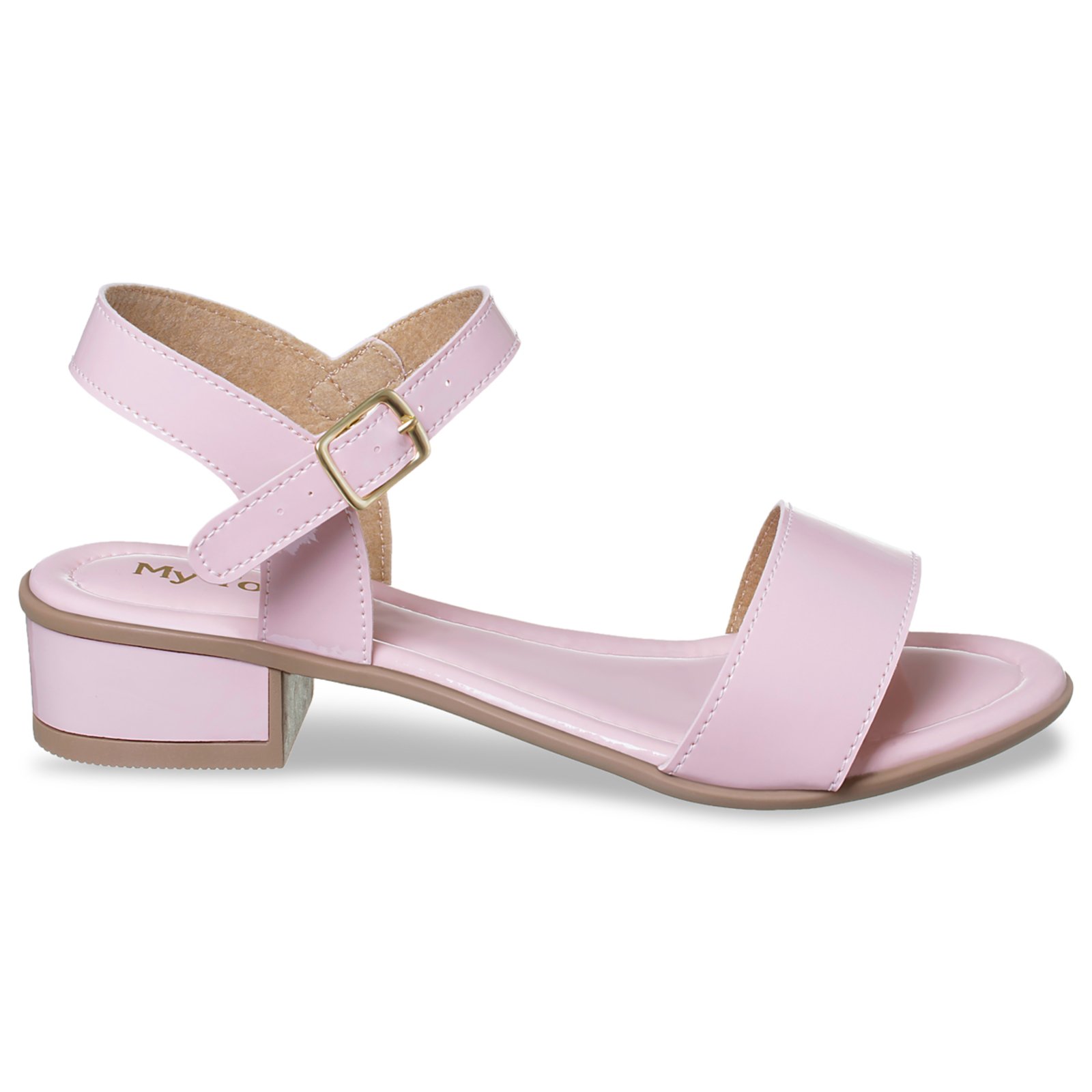 Infantil – Sandália Infanto Juvenil Menina Saltinho Baixo Elegante e Confortável Rosa