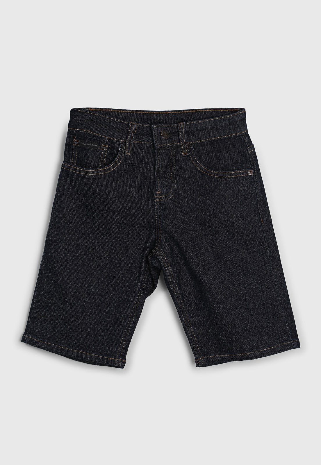 Vista 2 Infantil - Bermuda Calvin Klein Jeans Escura Calvin Klein Kids azul Calvin Klein Kids azul