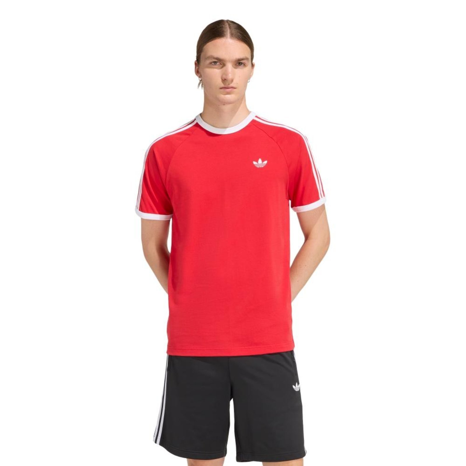 CAMISETA TRÊS LISTRAS adidas Originals Vermelho