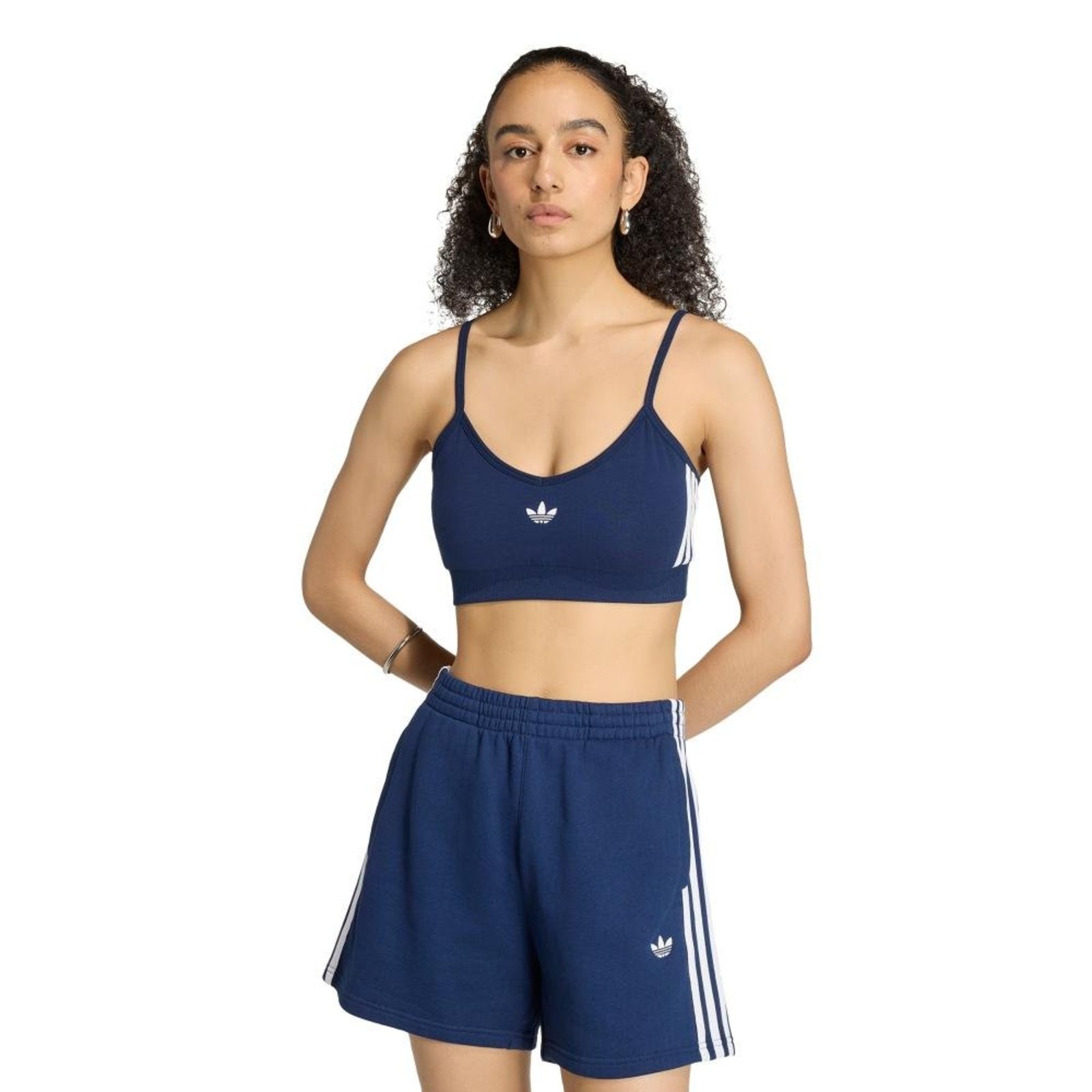 TOP BRALETTE TRÊS LISTRAS adidas Originals Azul