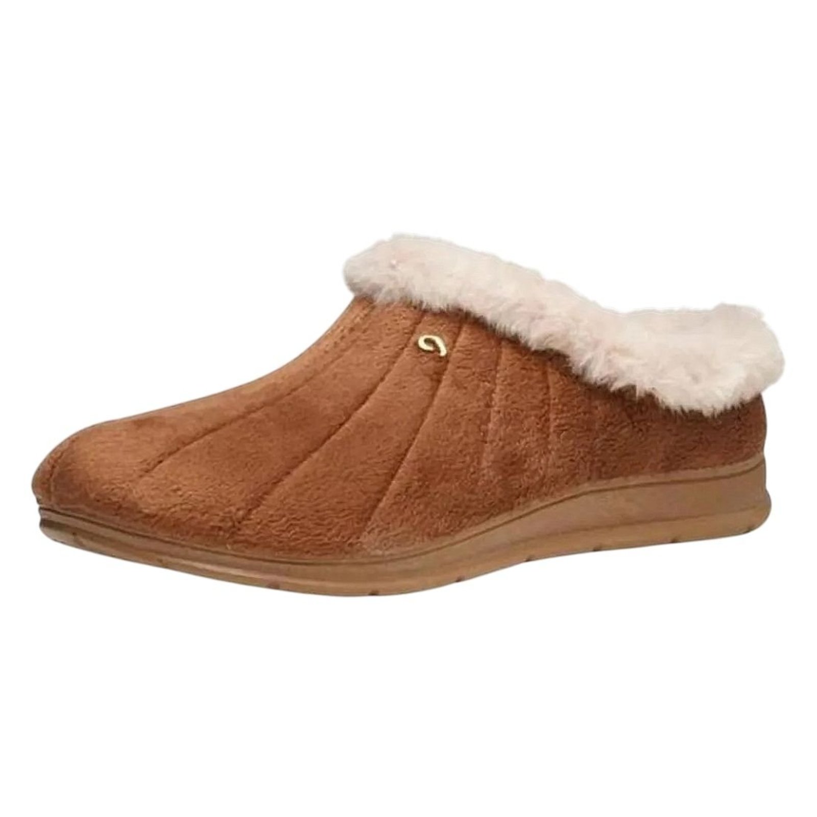 Chinelo Feminino Quarto Fácil Calce Interior Peludo Pegada