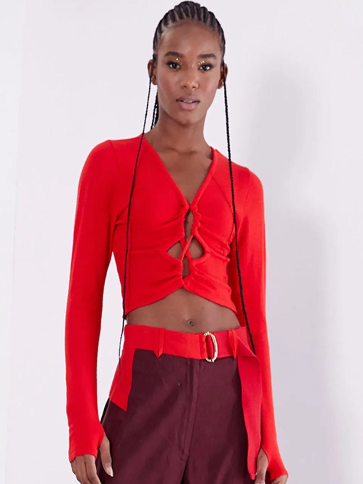 Blusa Tricô Open Vermelha