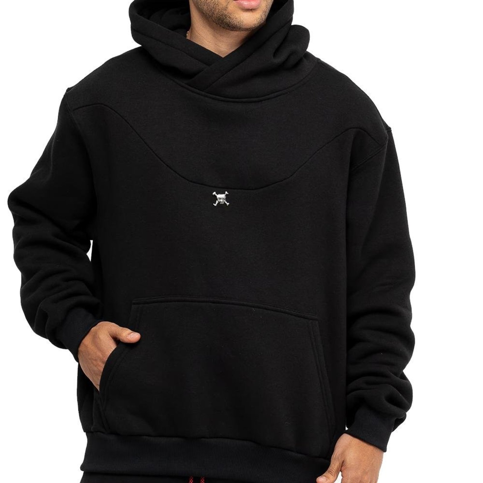 Moletom Oakley Canguru Skull Pin WT26 Masculino Blackout