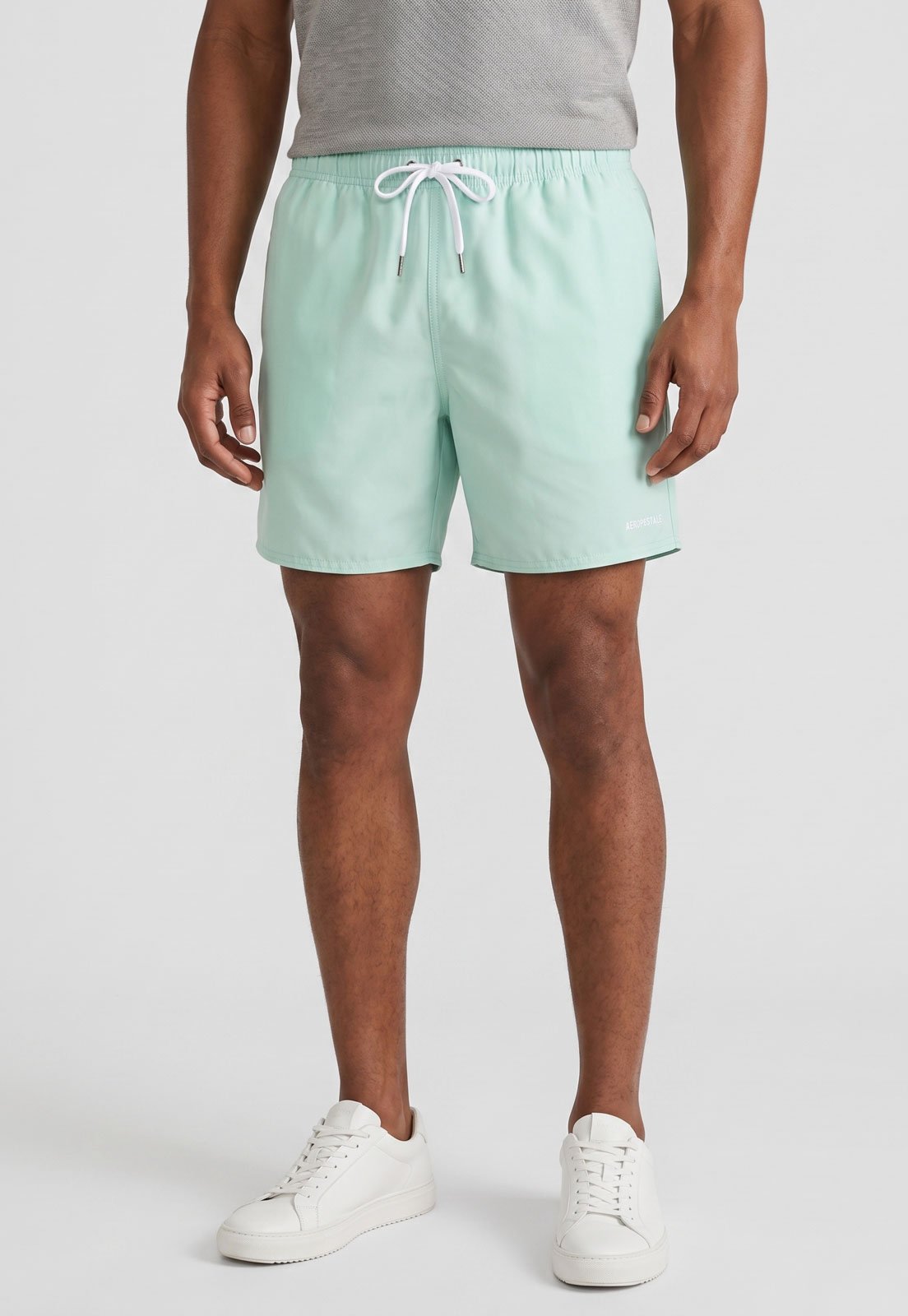 Shorts Masculino Aeropostale Barra Reta Verde Claro