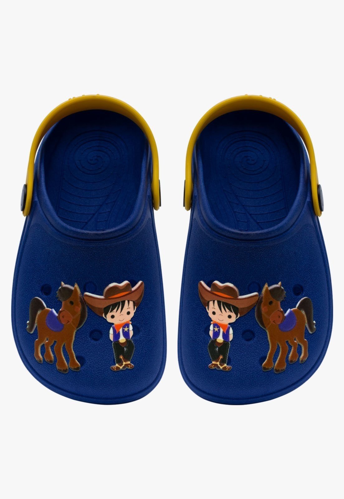 Vista 2 Infantil - Sandalia Babuche Pópidi Menino Cowboy Royal azul Pópidí azul