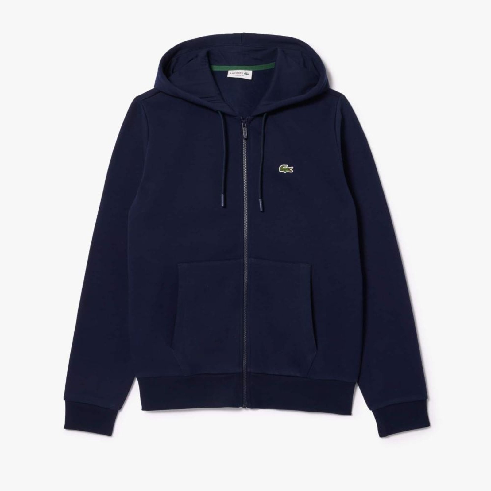 Moletom Canguru Lacoste masculino com Zíper Lacoste Azul