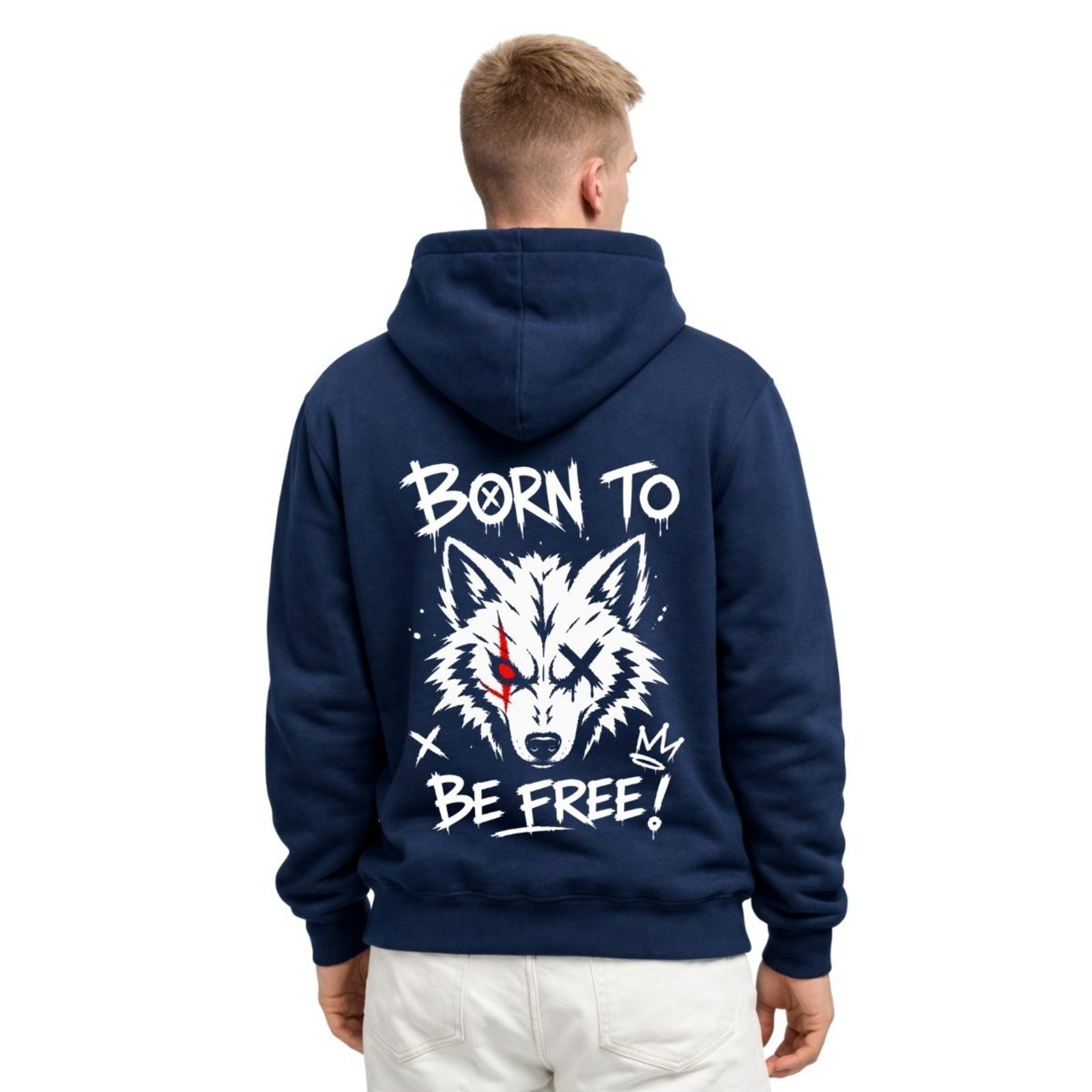 Blusa Moletom Canguru Casaco Masculino Dark Urban Manga 10 Azul Marinho