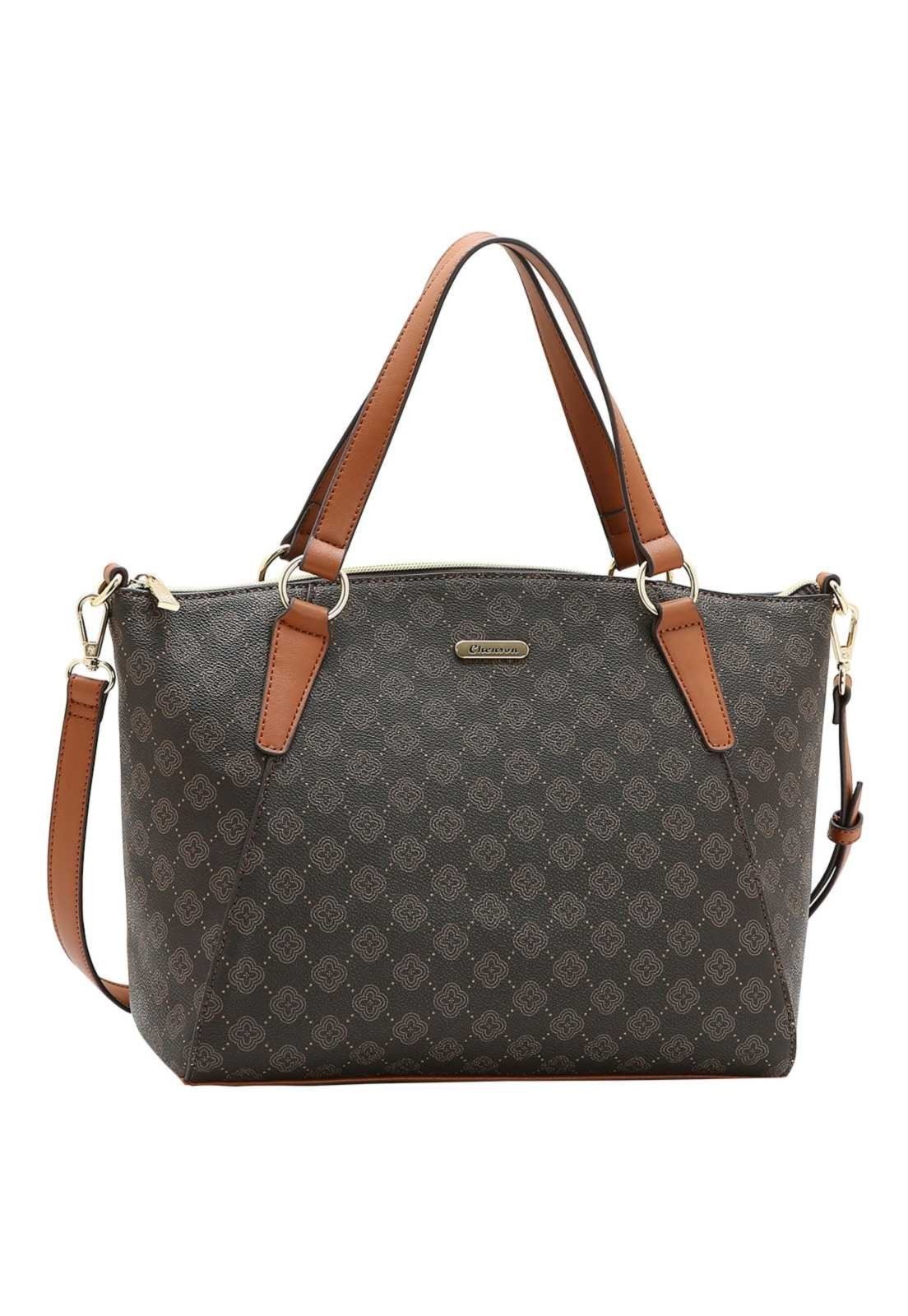 Bolsa Feminina Chenson Mão Elemento Gráfico 3485882 Café