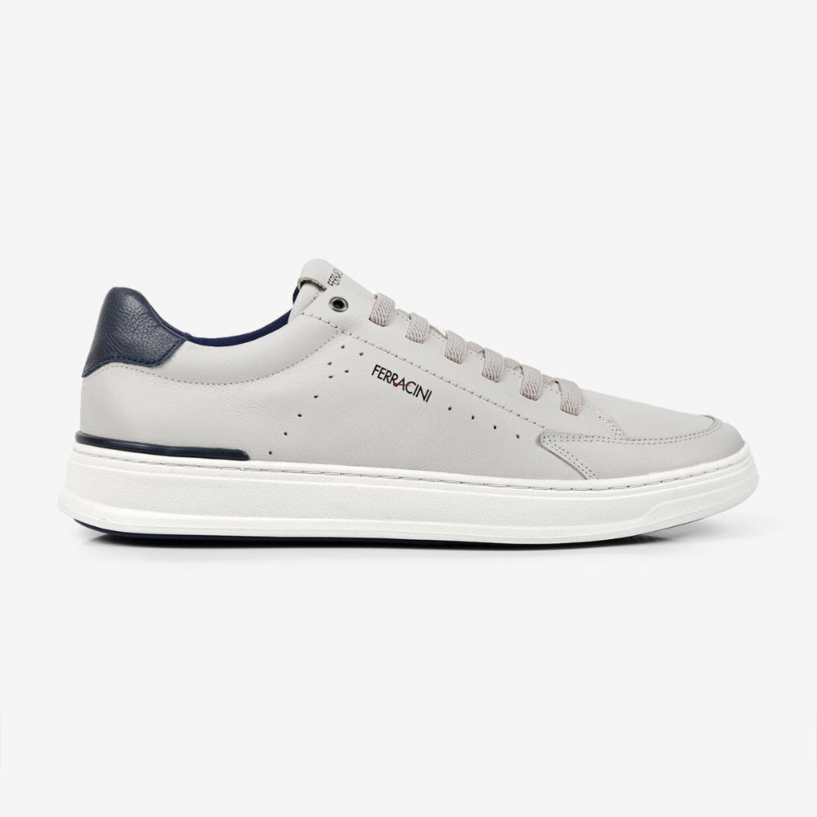 Sapatênis Ferracini Couro Masculino Elástico Gold 2074A Branco