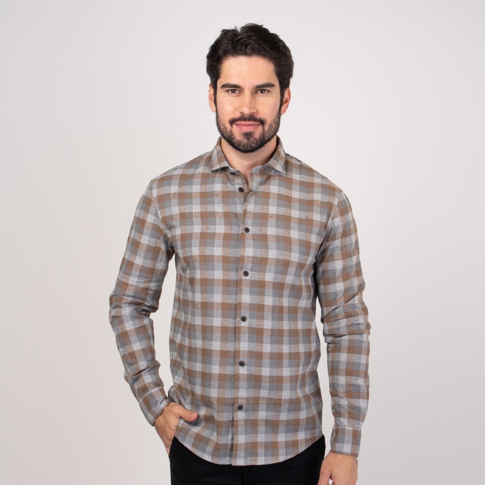 Camisa Aramis Melange Flamê Xadrez