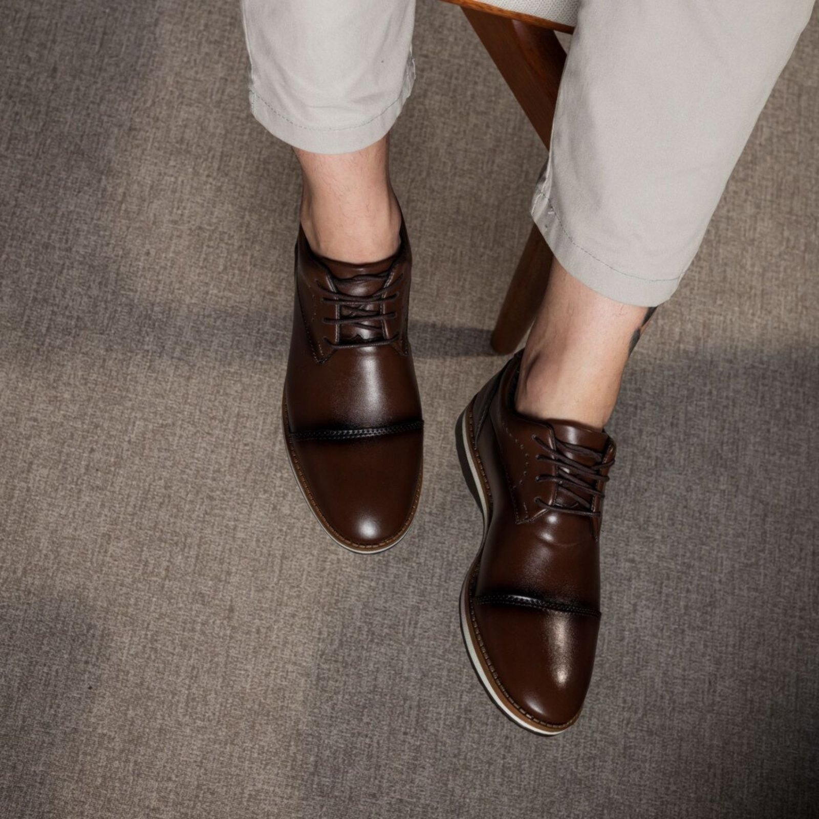 Sapato Masculino Oxford Santiago Confortável Sapato Masculino Social Brogue