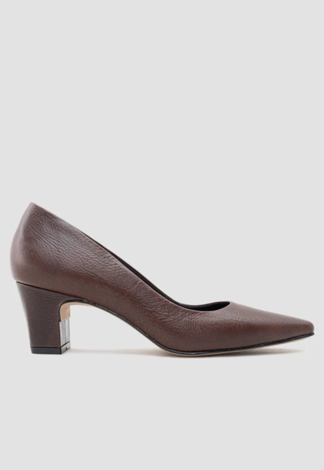 Scarpin Clássico Couro Marrom CBK