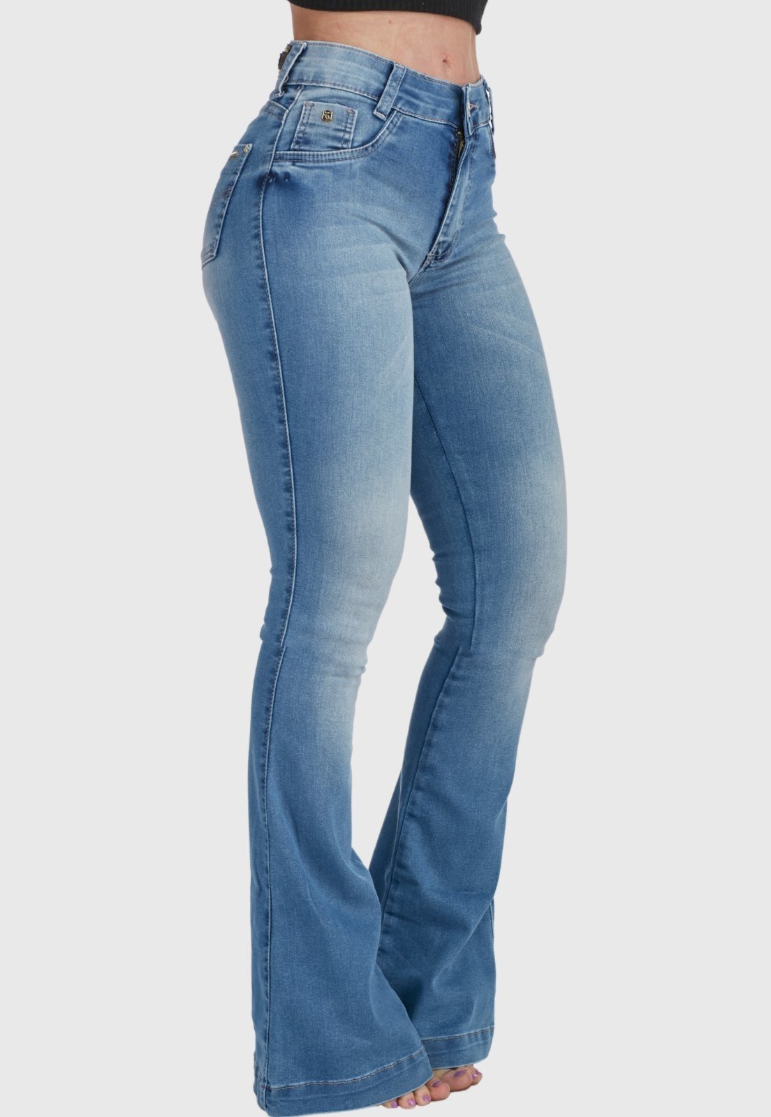 Calça Jeans HNO Jeans Flare Confort Premium Azul