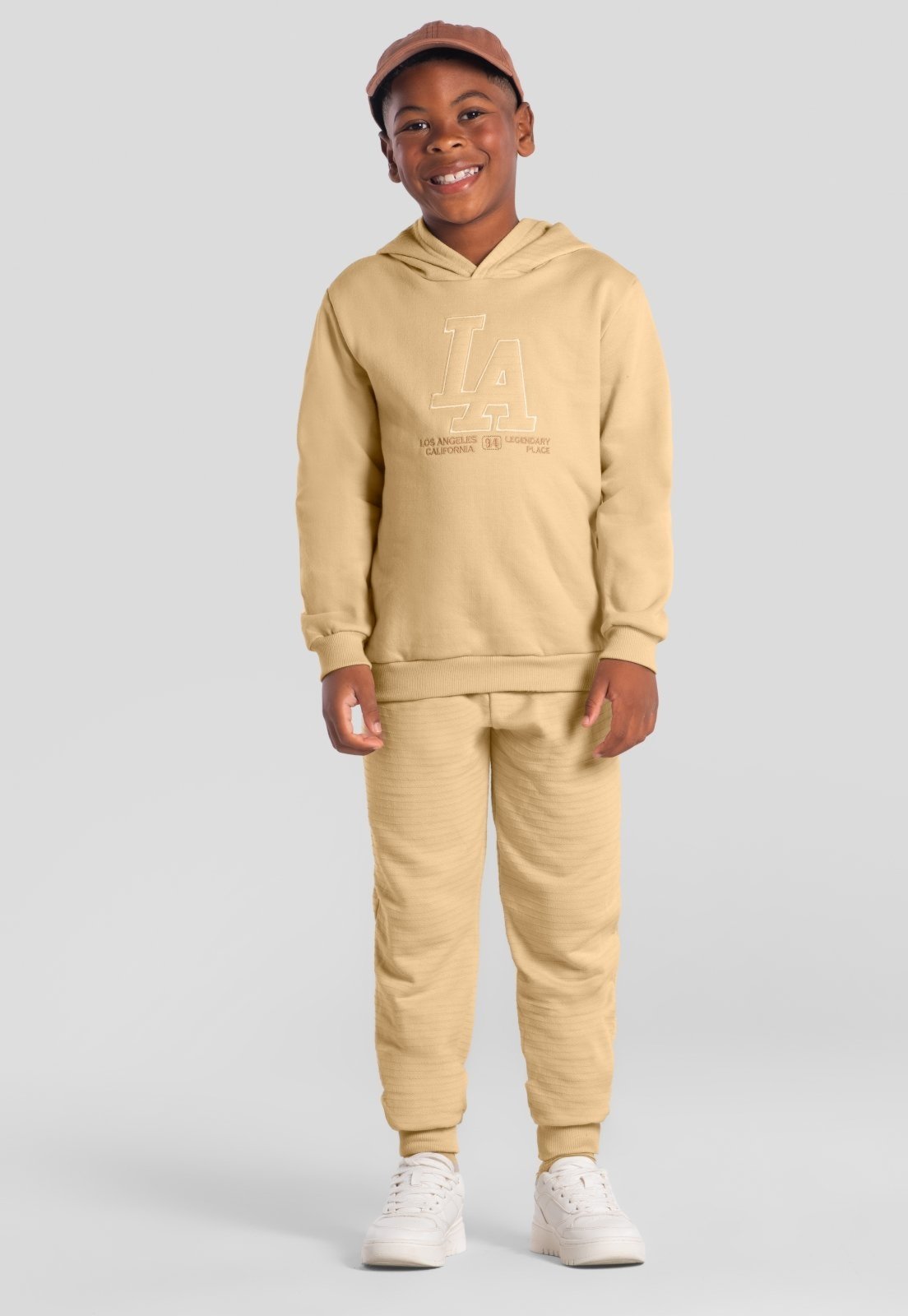 Infantil - Conjunto menino em moletom com bordado Brandili