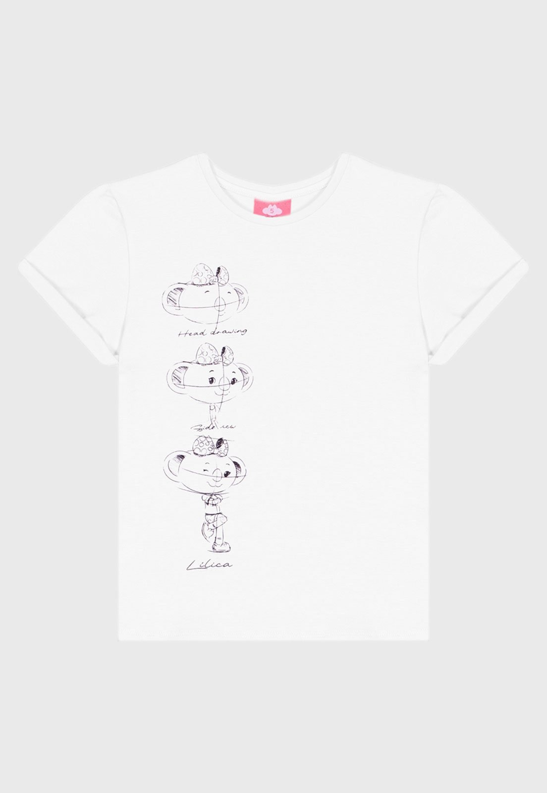 Blusa Lilica Ripilica Personagem Estampa Branca