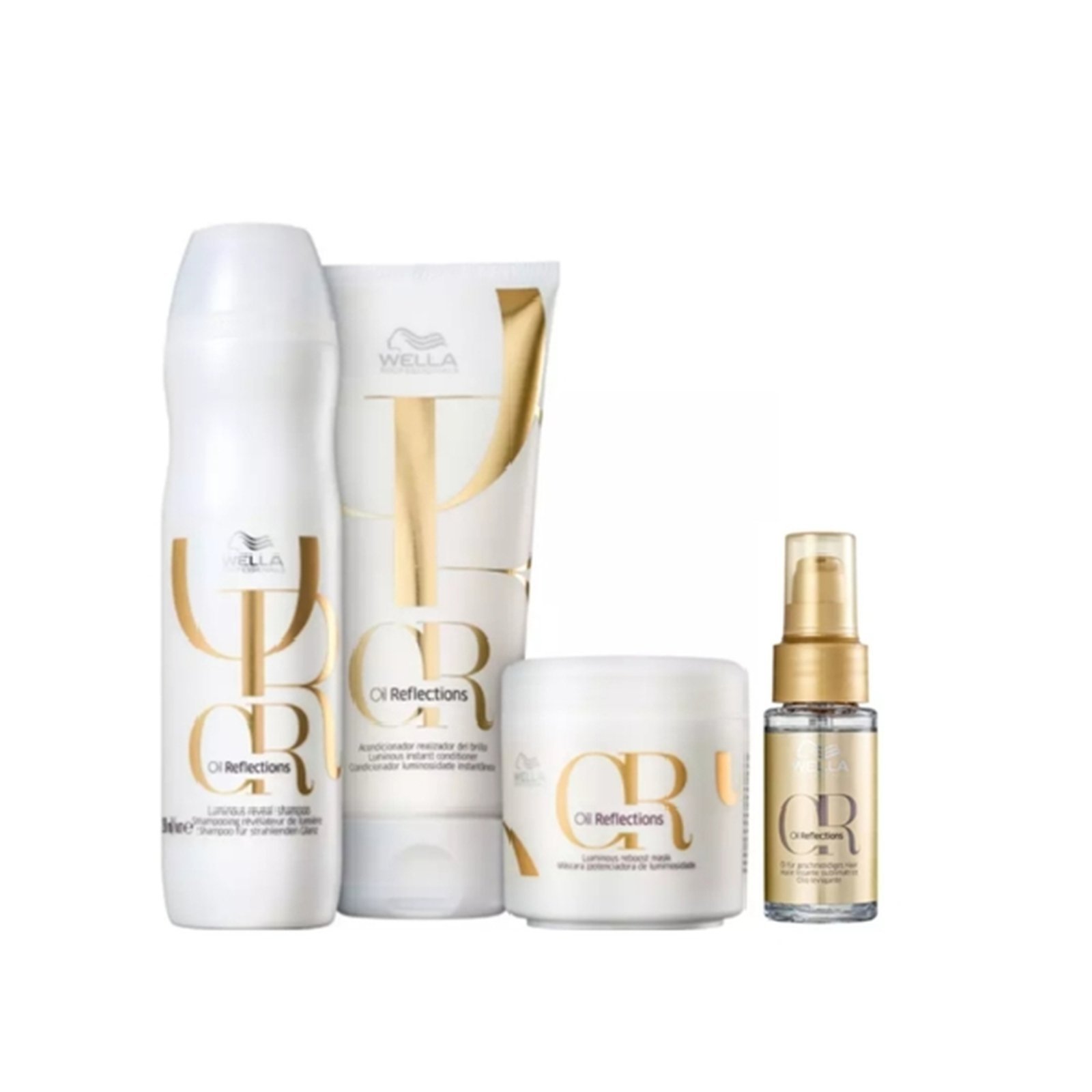 Wella Professionals Oil Reflections+ – Shampoo 250ml+Condicionador 200ml+Máscara Capilar 150ml+Oil Reflections 30ml