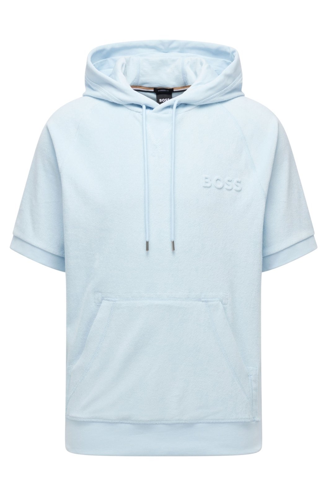Blusa De Moletom Em Algodão Com Mangas Curtas